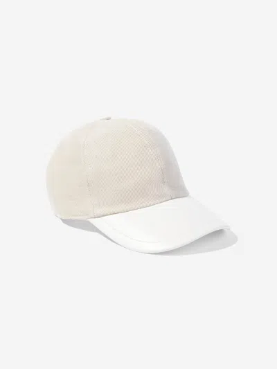 Eleventy Kids'  Boys Linen And Cotton Cap In Beige