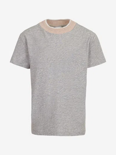 Eleventy Kids'  Boys Logo T-shirt In Grey