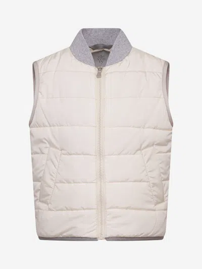 Eleventy Kids'  Boys Padded Gilet In Ivory