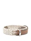 Eleventy Braided Belt In Neutrals