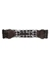 Eleventy Braided Leather Belt In Brown