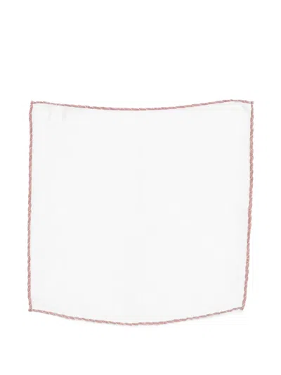 Eleventy Braided Trim Handkerchief In Red