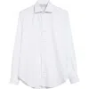 Eleventy Brushed Cotton Blend Button-up Shirt In White