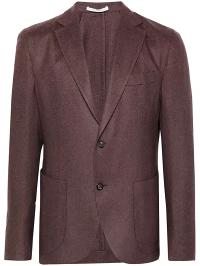 Eleventy Brushed Single-breasted Blazer In Violett