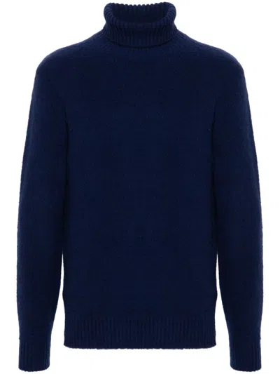 Eleventy Brushed Sweater In Blue