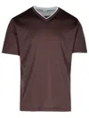 Eleventy Burgundy Cotton T-shirt Men In Multicolor