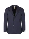 Eleventy Button Blazer In Blue