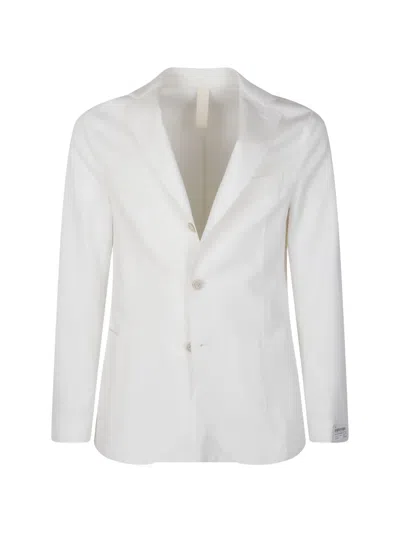 Eleventy Button Blazer In White