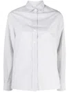 Eleventy Button-down Long Sleeve Shirt In White