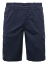 Eleventy Cargo Bermuda Shorts With Flap And Side Pockets In Blue