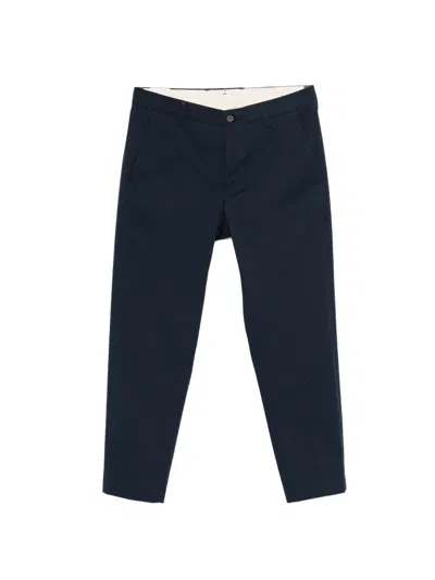 Eleventy Button-fastening Chinos Pants In Blue