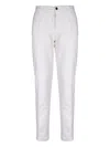 Eleventy Button-fastening Corduroy Trousers In White