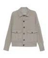 Eleventy Button-fastening Flap-pocket Jacket In Gray