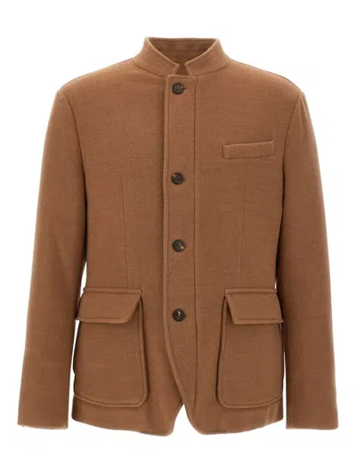 ELEVENTY BUTTON-FASTENING JACKET