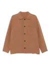 Eleventy Button-fastening Patch-pocket Jacket In Brown