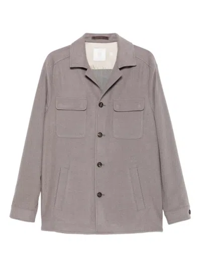 Eleventy Button-fastening Patch-pocket Jacket In Brown