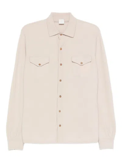 Eleventy Button-fastening Pocket Shirt In Pink