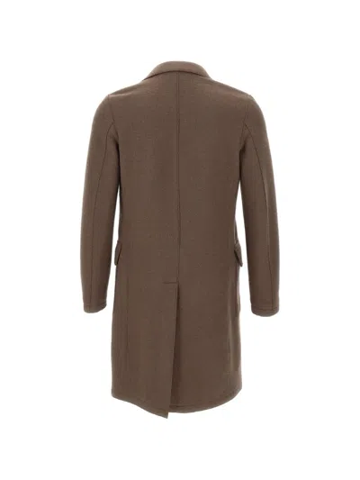 Eleventy Button Flap-pocket Coat In Brown