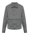Eleventy Button-fastening Flap-pocket Jacket In Gray