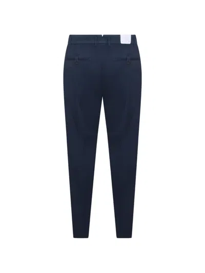 Eleventy Button Pleated Trousers In Blue