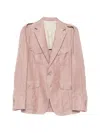 Eleventy Button Pockets Blazer In Pink
