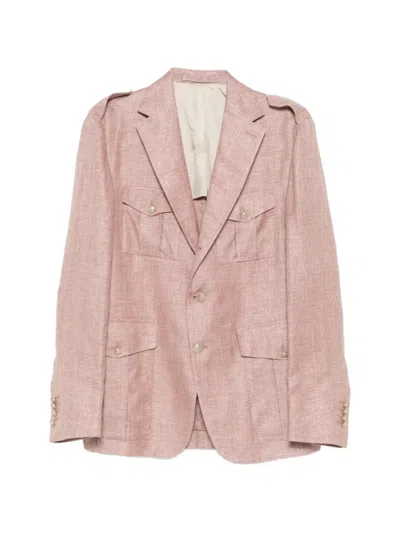 Eleventy Button Pockets Blazer In Pink