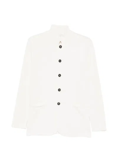 Eleventy Button Pockets Jacket In White