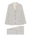 Eleventy Button Suit In Neutral