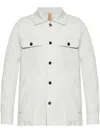 Eleventy Herringbone Overshirt In Grey