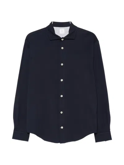 Eleventy Button-down Long-sleeve Shirt In Blue