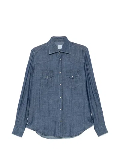 Eleventy Button-down Shirt In Blue