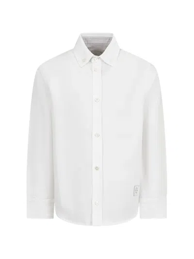 Eleventy Kids' Button-down Shirt In White