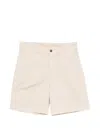 Eleventy Buttoned Bermuda Shorts In White