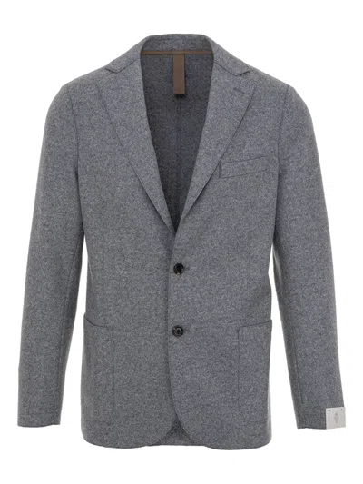 Eleventy Buttoned Blazer In Gray
