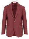 Eleventy Buttoned Blazer In Red