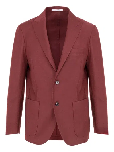Eleventy Buttoned Blazer In Red