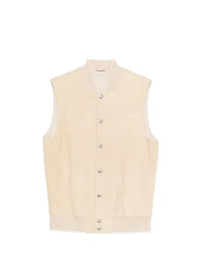 Eleventy Buttoned Gilet In Neutral