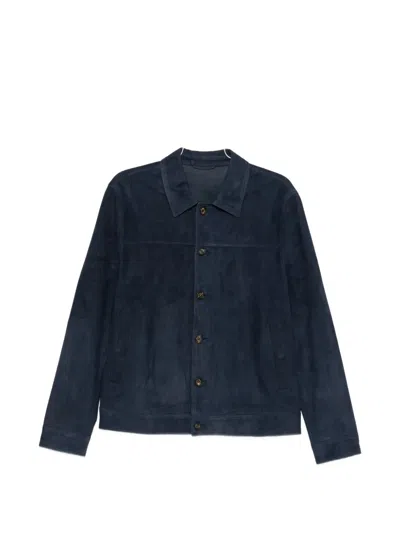 Eleventy Buttoned Jacket In Blue