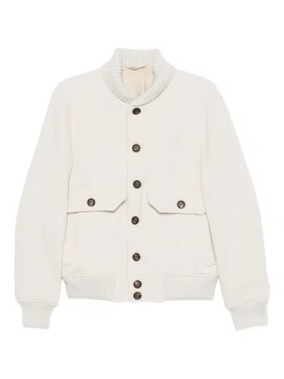 Eleventy Men Buttoned Jacket In White