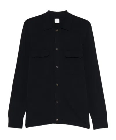 Eleventy Buttoned Long-sleeve Cardigan In Black