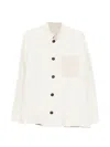 Eleventy Buttoned Patch-pocket Overshirt In White