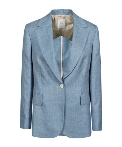 Eleventy Buttoned Pocket Blazer In Blue