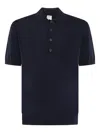 Eleventy Cotton And Cashmere Polo Shirt In Blue
