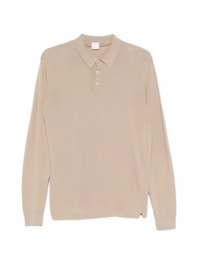 Eleventy Buttoned Polo Shirt In Neutral
