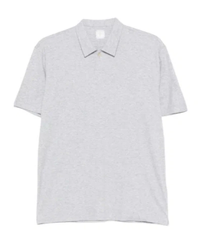 Eleventy Buttoned Short-sleeve Polo Shirt In Transparent