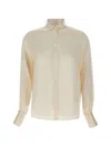 Eleventy Buttoned Silk Shirt In Neutral
