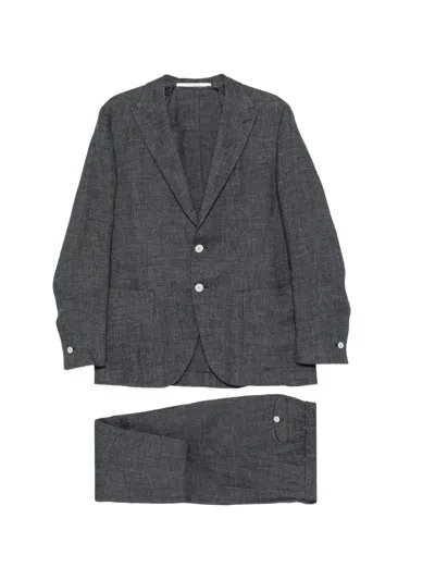 Eleventy Buttoned Soft Suit In Gray