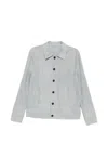 Eleventy Buttoned Suede Jacket In Gray