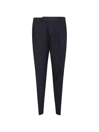 Eleventy Buttoned Trousers In Blue