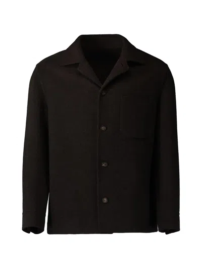 Eleventy Button-fastening Chest-pocket Jacket In Brown